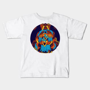 Orange Blue Circle of Ornament Kids T-Shirt